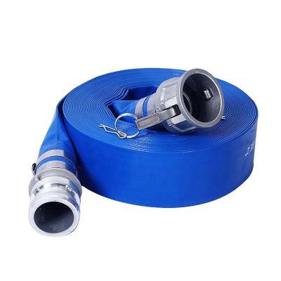 China Agriculture Irrigation Blue Color 2 Inch PVC Irrigation Soft Lay Flexible Lay Flat Hose for sale