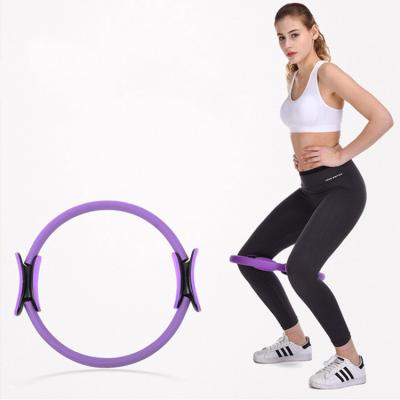 China Body Building Fitness Exercise Amazon Success Fitness Exercise Equipment Double Handle Yoga Resistance Circle Pilates Ring for sale