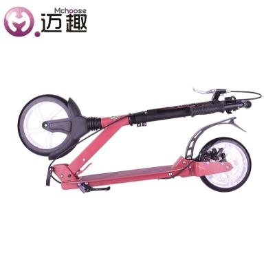 China 2 Folding Wheels Kick Scooters Foot Scooters Bike For Kids And Adults Adjustable Lean Steer Handlebar With Handbrake for sale