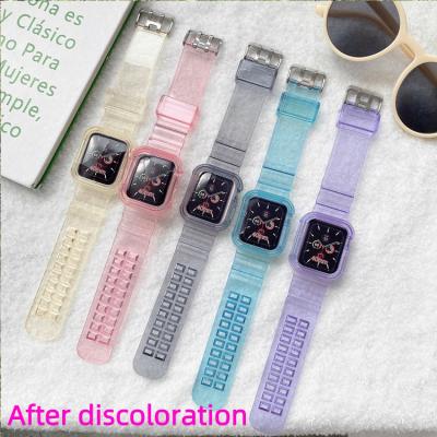 China Sun Discoloration TPU Sun Fade Watch Strap For Apple Watch 38mm 40mm 42mm 44mm for sale