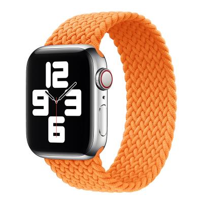 China Adjustable Stretch Nylon Loop Factory Direct Sales Braided Solo Watch Band Strap Elastic Elastic Nylon For Iwatch Apple Watch for sale