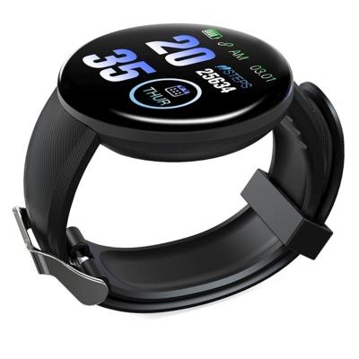 China Calendar Heart Rate Calorie Step Round Screen D18 Smart Bracelet for sale