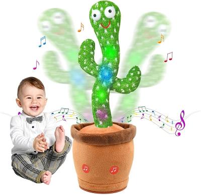 China Gift Factory Sale Repeat What You Say Dancing Electronic Funny Singing Shaking Cactus Shaking Toys for sale