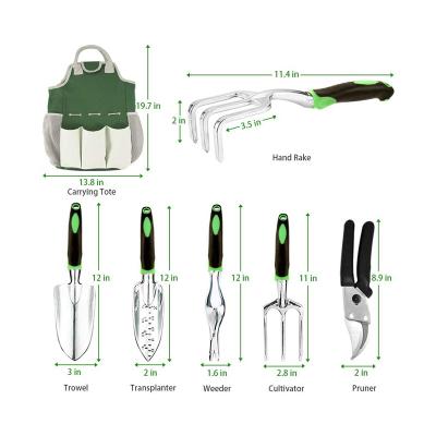 China Garden Tool Kit Household Aluminum Manual Agriculture Gardening Tools Tote Bag Small Full Garden Tool Kit for sale