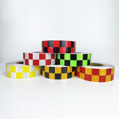 China Printable Wholesale Retro Plaid Reflective Tape Reflective Sticker Customized Reflective Tape Car Wheel for sale