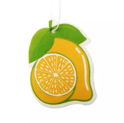 China Best Selling Custom Logo Cotton Paper Car Air Freshener Map Fruit Smell Air Freshener Car Aroma Lasting Fragrance for sale