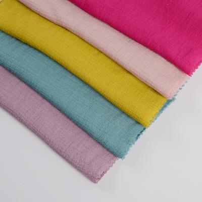 China Double Faced Nylon Rayon Fabric Direct From Chinese Crepe Solids Factory NR For Lady Dress for sale