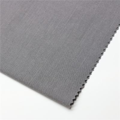 China Solid Dye Anti Pill Gray Stripe Slub Bengaline Fabric Hot Selling Textile Fabric For Clothes for sale