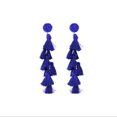 China High Quality Wheat Tassel Rice Pearl Earrings Small Skirt Earrings Women Accessories Long Shape Elegant Earrings for sale