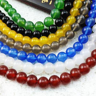 China High quality natural agate wholesale bead multicolor agate can choose a variety of agate bead bracelet jewelry for bracelet making for sale