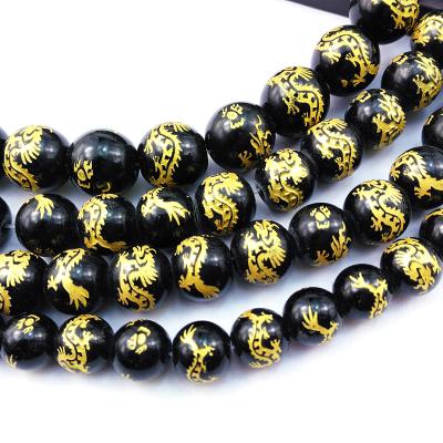 China High Quality Black Agate Beads BIY Jewelry Accessories 8mm 10mm 12mm 14mm Handmade Necklace Beads For Bracelet Making for sale