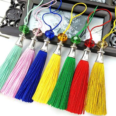 China Charming Ethnic Silver Color Tassels Hat Women's High Quality 8cm Decorative Pendant Tassel For Earrings Bag Gadget DIY Jewelry Making for sale