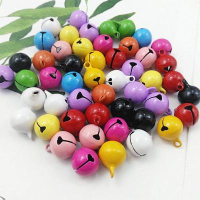 China High Quality Beautiful Iron Metal Beads Loose Jingle Bells Christmas Decoration Pendants DIY Material Opens Christmas Bells for sale