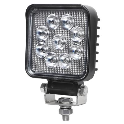 China Jeep 27W 3.3In Square Car Head Drive Car LED Spotlight Led Spot Work Light For Offroad ATV UTV Jeep Boats for sale