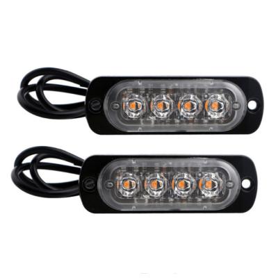 China Auto Slim Line 4 External Trailer Lorry Lights Clearance Signal Lamps 12V 4 SMD LED Bus Truck Motorcycle Side Marker Lights Amber Side Marker Light Car for sale