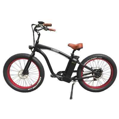 China 2018 Aluminum Fashion Fatter Electric Bike 36V 500W Beach Cruiser Ebike for sale