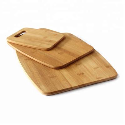 China 3 Piece Sustainable Eco Friendly Bamboo Cutting Boards Set With Handle for sale