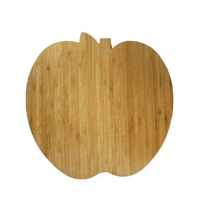 China Sustainable Apple Shaped Bamboo Wooden Cutting Board Chopper With Color Edge for sale