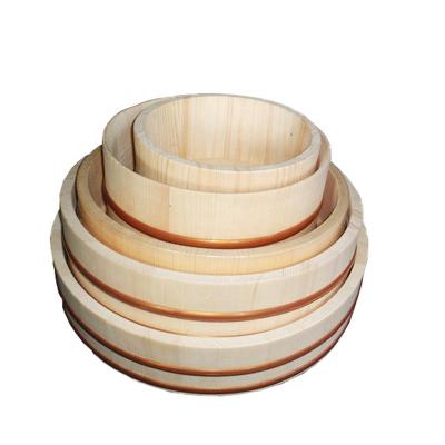 China Viable Japanese Wooden Hangiri, Sushi Rice Bowl Wood Wholesale for sale