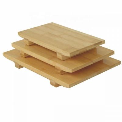 China Sustainable Bamboo 3 Pieces Sushi Trays Serving Set Dishes Wholesale for sale