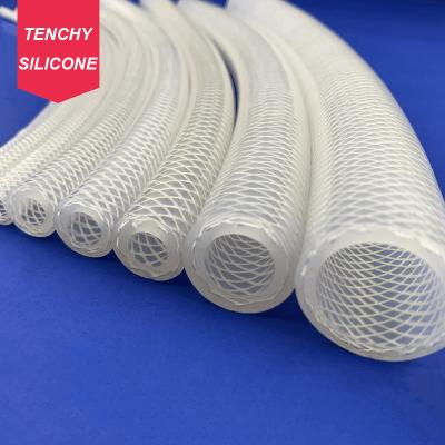 China Categoría alimenticia trenzada resistente de la tubería del silicón de la presión estirable en venta