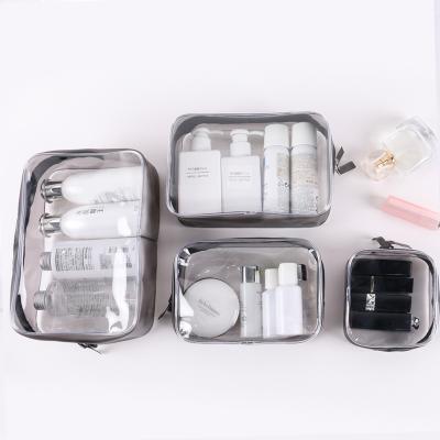 China Pouches Tote Travel Toiletries Bags Transparent Waterproof Clear Makeup Organizer PVC Cosmetic Bag for sale