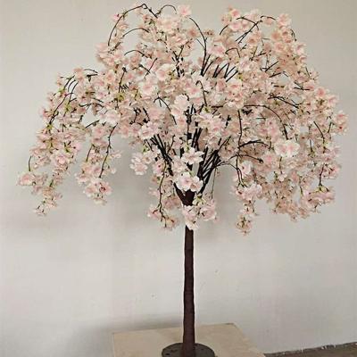 China Beautiful Artificial Flower Colorful Best Selling Height 1.5m Tabletop Cherry Blossom Tree Artificial Indoor Centerpieces Decorative Cherry Blossom for sale