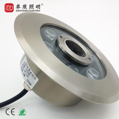 China LANDSCAPE Modern 12V 24V 6W9W12W15W18W All Stainless Steel Colorful Lamp Body LED Fountain Lamp IP68 for sale