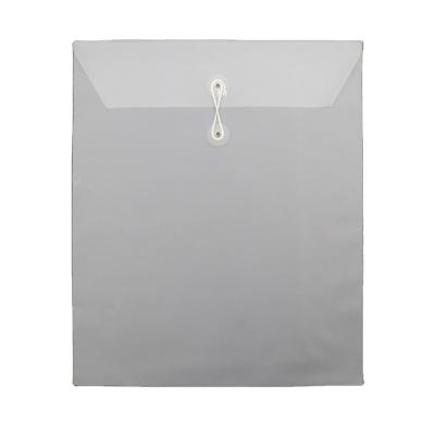 China Custom Exquisite Moisture Proof Envelopes Button Rope Frosted Garment Bags for sale