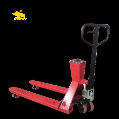 China NEUNE Factory Hydraulic Battery CBY-CW Electronic 3000 Kg Scale Truck Transpallet Trolley Pallet Truck Forklift For Warehouse for sale