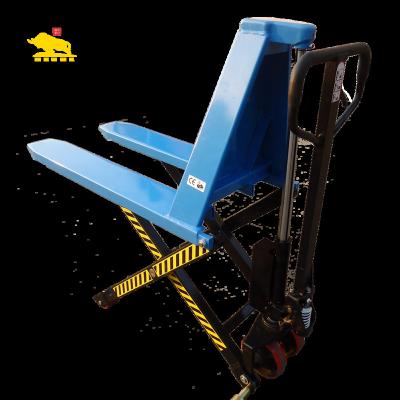 China Machinery Repair Shops NEUNE 1000/1500kg 800mm High Lift Pallet Truck Jack CBY-HL Scissor Lift Pallet Truck For Factory for sale