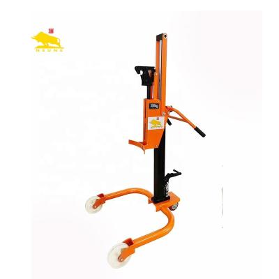 China Building Material Stores NEUNE Easymove Manual YTC 0.3 A Oil Drum Jack Carrier Handling Trolley Warehousing Hydraulic Equipment For Warehouse for sale