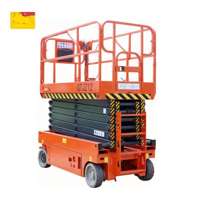 China Machinery Repairs Workshop NEUNE GTJZ Self Scissor Fork Operation Walking Aerial Platform 230KG Used For Maintenance for sale