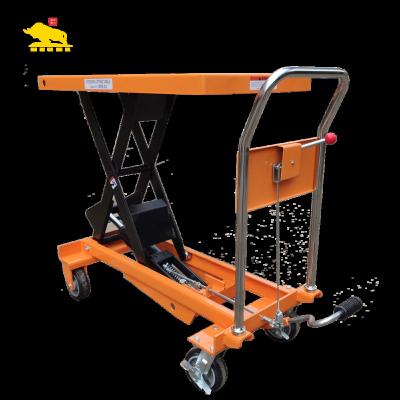 China Construction material shops NEUNE mobile scissor table truck wp 1000kg hydraulic lift 1.0m table for warehouse factory for sale