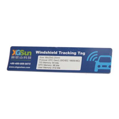 China Passive Long Range Long Range UHF RFID Windshield Tag For Parking Lot for sale