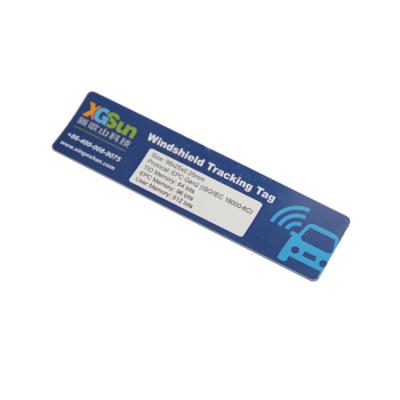 China Long Range RFID Car Windshield Sticker For Parking Access Control for sale