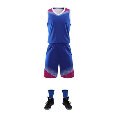 China Factory direct sales embroidery man basketball summer antibacterial cool breathable custom loose printing wear for sale