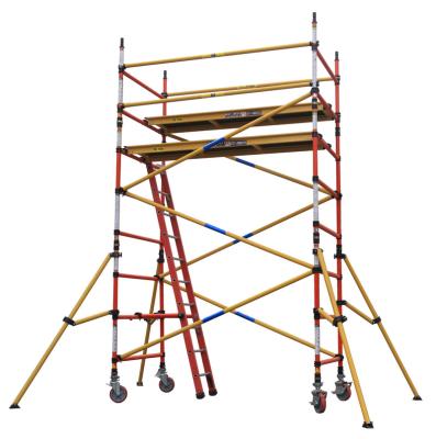 China Industrial Scaffolding Fiberglass Extension High Strength Foldable Scaffold for Building Electricians Heavy Duty Fiberglass Scaffolding for sale