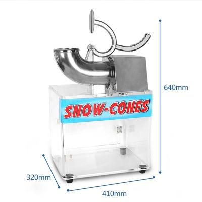 China Easy Operation Snow Cone Machine Commercial Ice Crusher Machine With Acrylic Box for sale