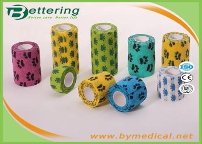 China Veterinary Comfortable Cartoon Printing Elastic Self Adhesive Bandages For Animals for sale