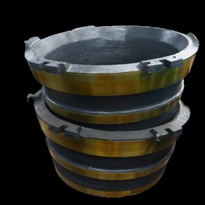 China High Build Manganese Cone Crusher Spare Parts Mn18cr2 Ch420 Ch430 Ch440 Concave And Coat Bowl Liner With Original Quality for sale