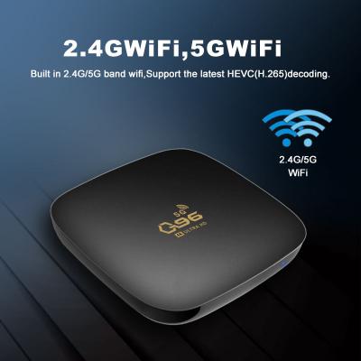 China Android tv box S905L Q96 5G tv box 4gb rom 10.0 android tv suppliers 4k 8gb rom android amlogic tv box for sale