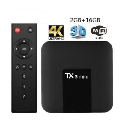 China Custom TF Card Player Amazon Hot Sale Iptv Pro Mini Quad Core Firmware Box Android TV TX3 for sale