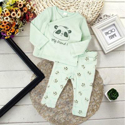 China Factory Antibacterial Baby Clothes Set Summer Long Sleeve Print Baby Set 2pcs for sale