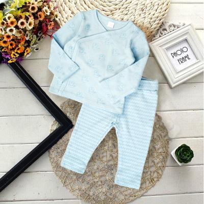 China Spring New Style Baby Boy Set Antibacterial Two Piece Baby Knitted Long Sleeve Set for sale