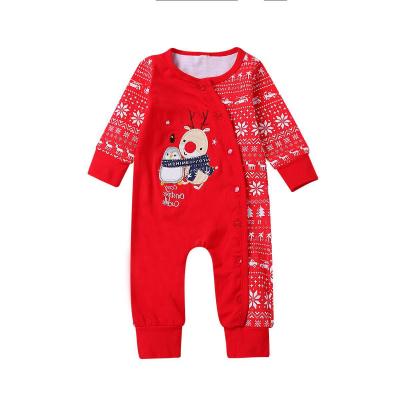 China Polyester / Cotton Baby Clothes Christmas Style Jumpsuit Newborn Baby Cotton Overalls Long Sleeve for sale