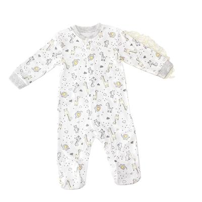 China 2020 New Home Style Breathable Flower Flower Baby Romper Organic Cotton Baby Bodysuit for sale