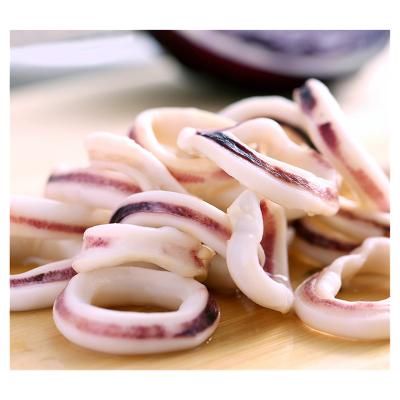 China IQF Nutritious Frozen Skin on Blanched Squid Ring for sale