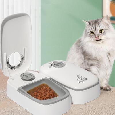 China PetnessGo Automatic 2 in 1 Auto Feeding Bowl Smart Automatic Cat Feeder with 1 Days Share Timer Setting Ice Pack for sale