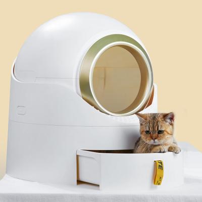 China Large Sustainable Cat Litter Toilet Auto Smart Cat Litter Box For Cat Enclosed Automatic Intelligent Self Cleaning for sale